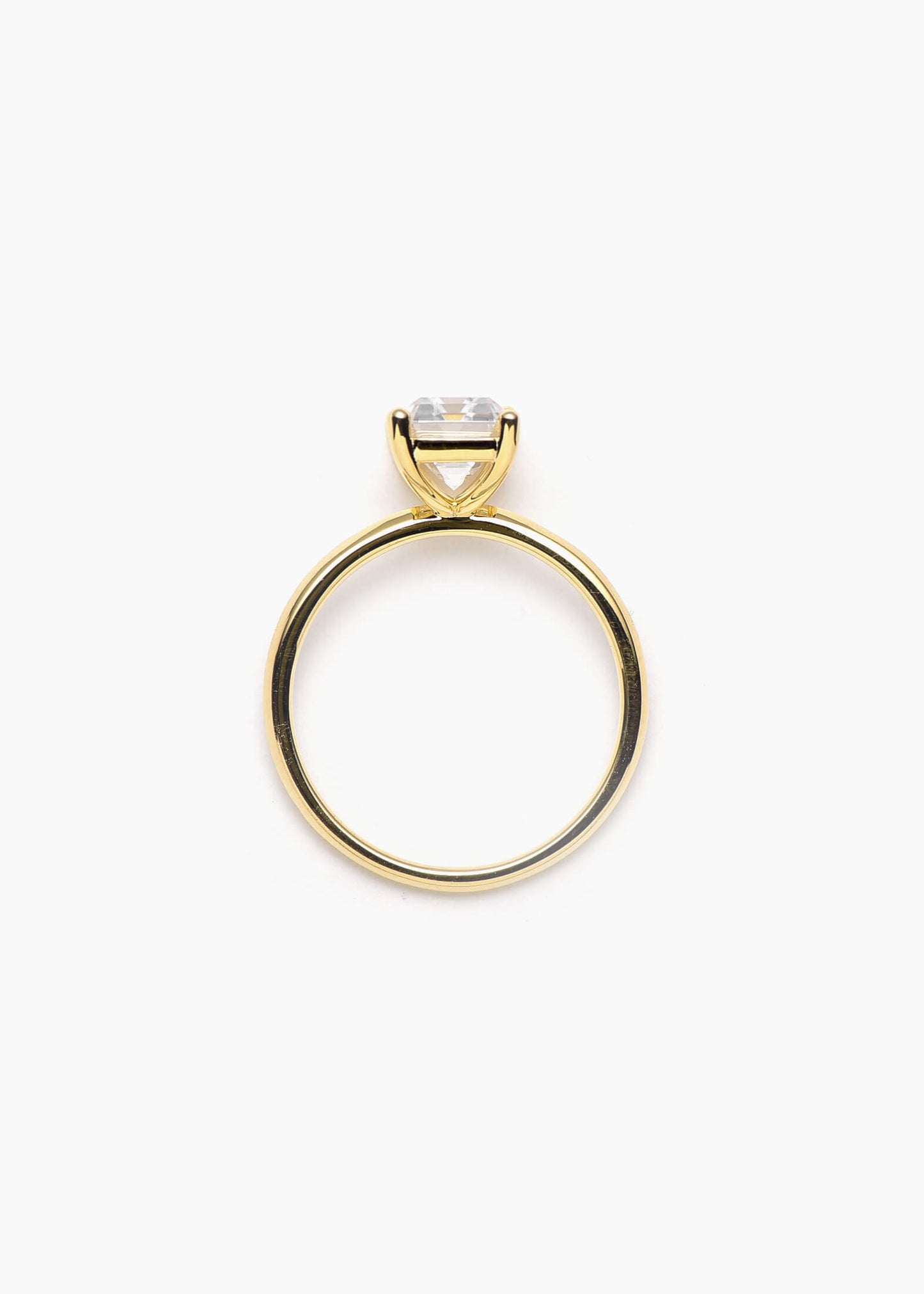 Lab-Grown Diamond Emerald Cut 18k Gold (VS F Color)