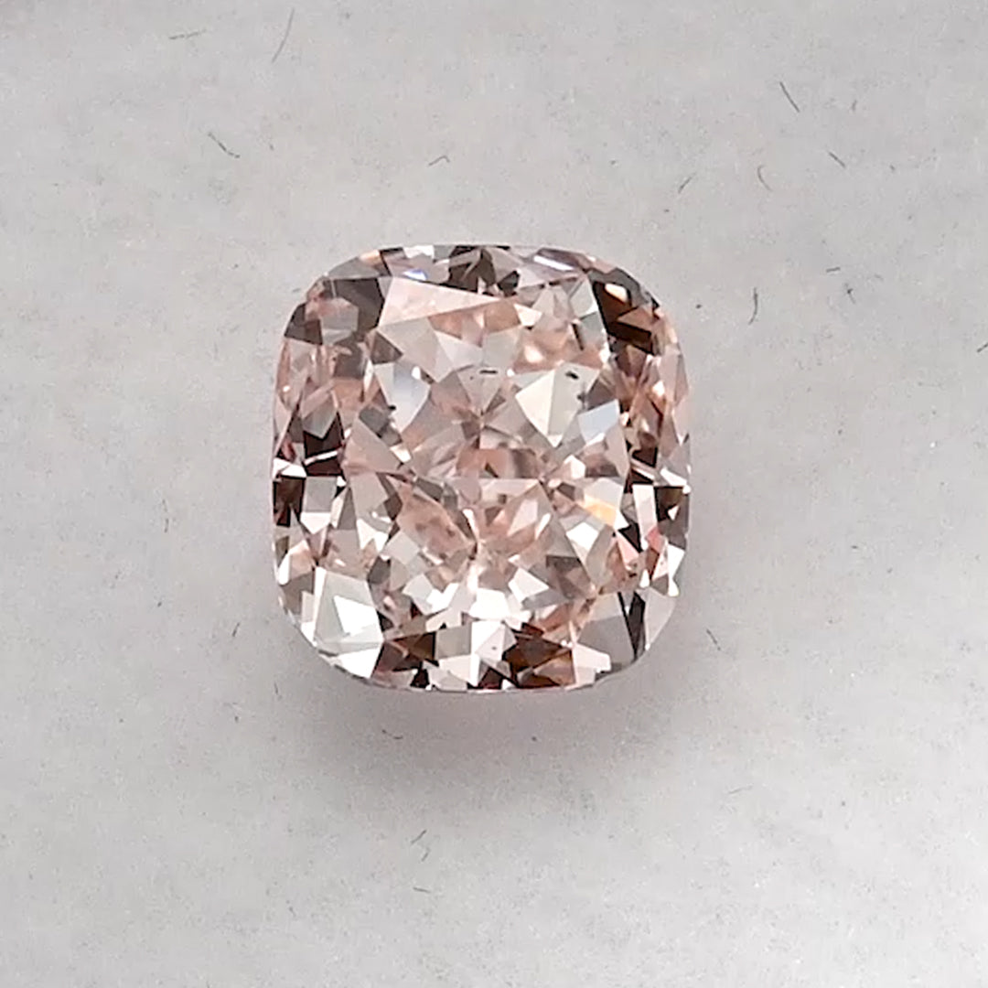 1.52 Carat Fancy Pink Cushion Cut Lab Grown Diamond
