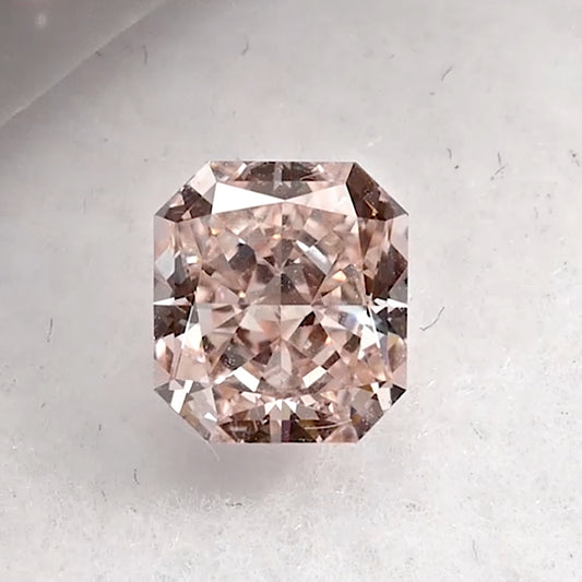0.53 Carat Fancy Pink Radiant Lab Grown Diamond