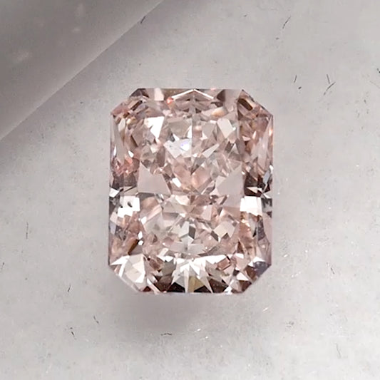 0.81 Carat Fancy Light Pink Radiant Lab Grown Diamond