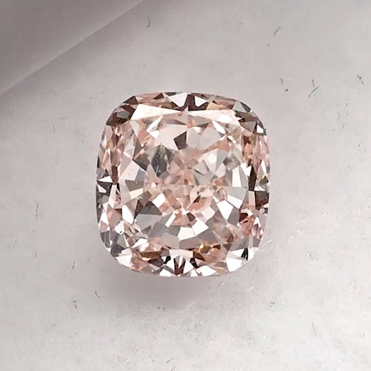 0.80 Carat Fancy Light Pink Cushion Cut Lab Grown Diamond