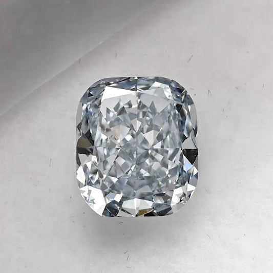 1.51 Carat Fancy Light Blue Cushion Cutlab Grown Diamond