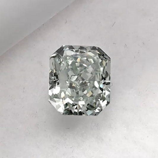 0.87 Carat Fancy Yellowish Green Radiant Lab Grown Diamond