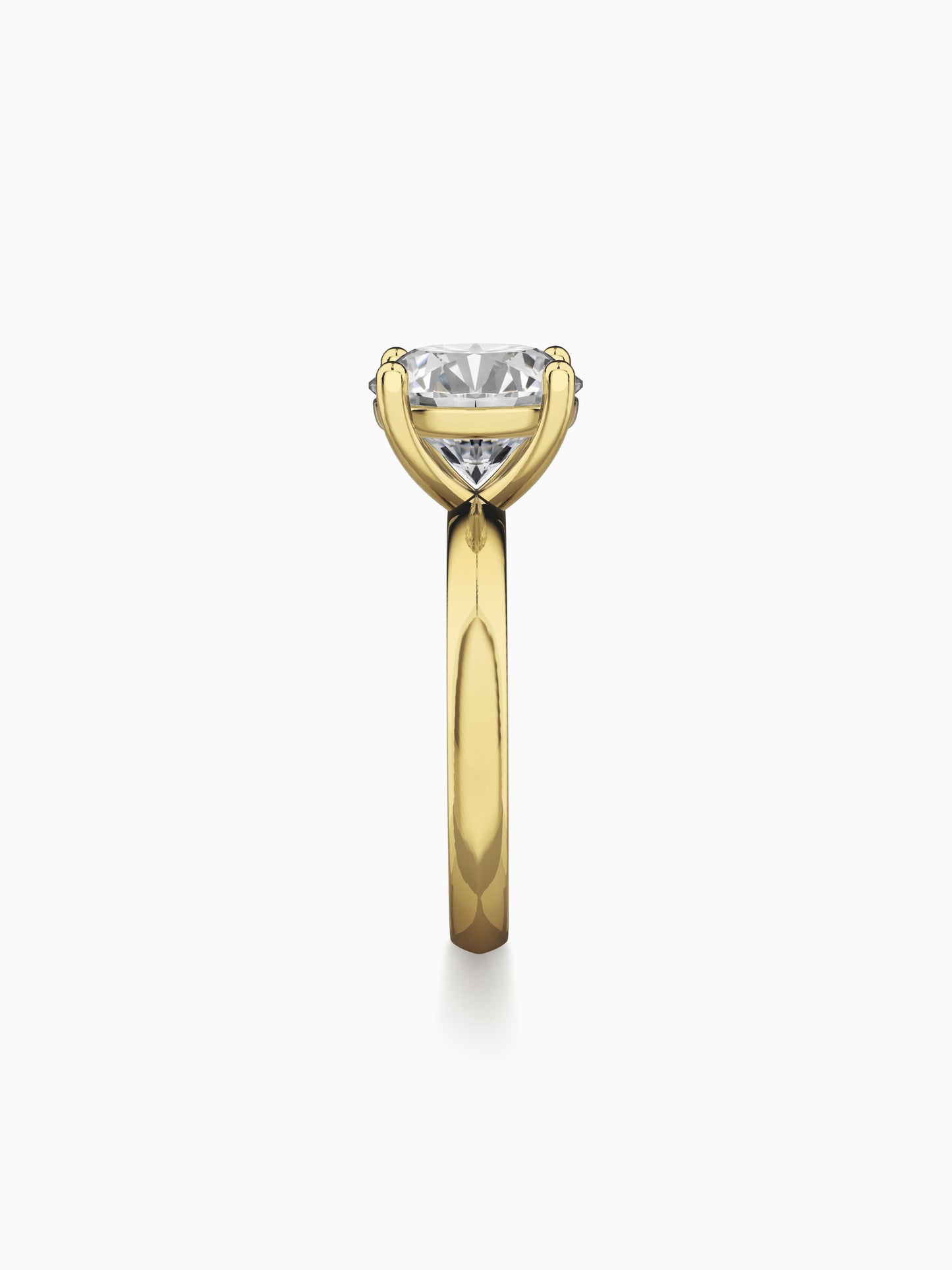 Lab-Grown Diamond Round Cut Solitaire Ring High Clarity (VS1 F Color)