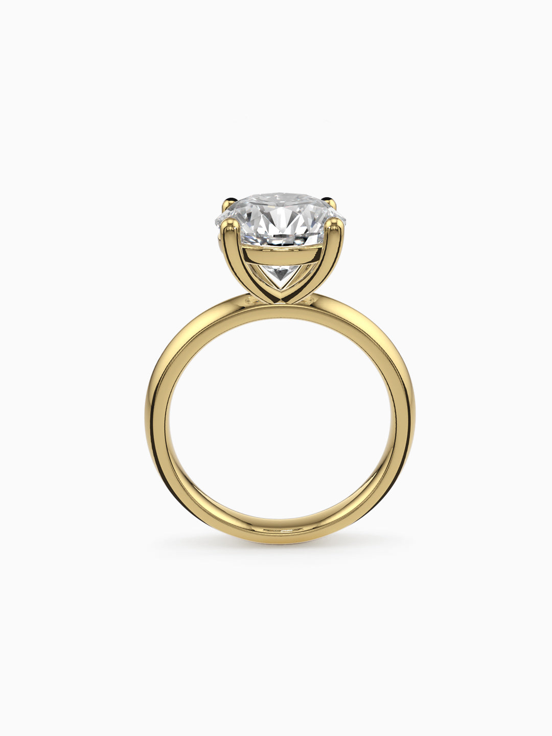 Lab-Grown Diamond Round Cut Solitaire Ring High Clarity (VS1 F Color)