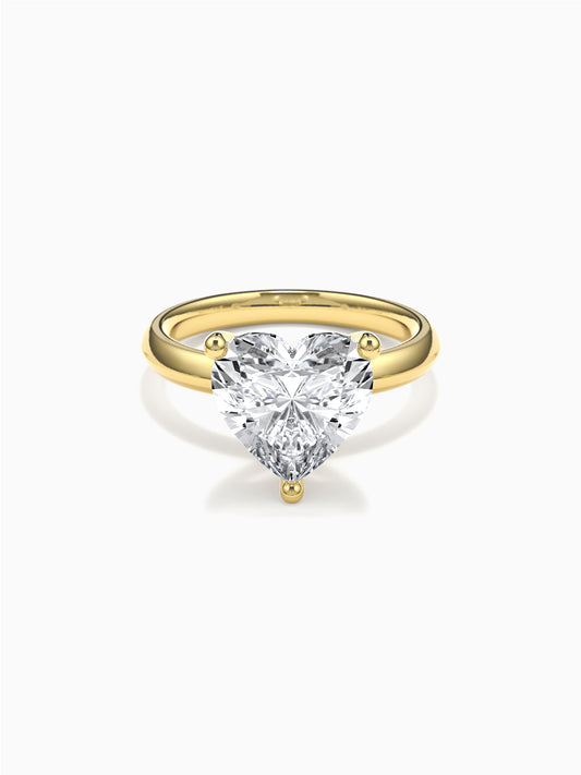 2ct Heart Shaped  Lab Grown Diamond Ring 18K Gold Set