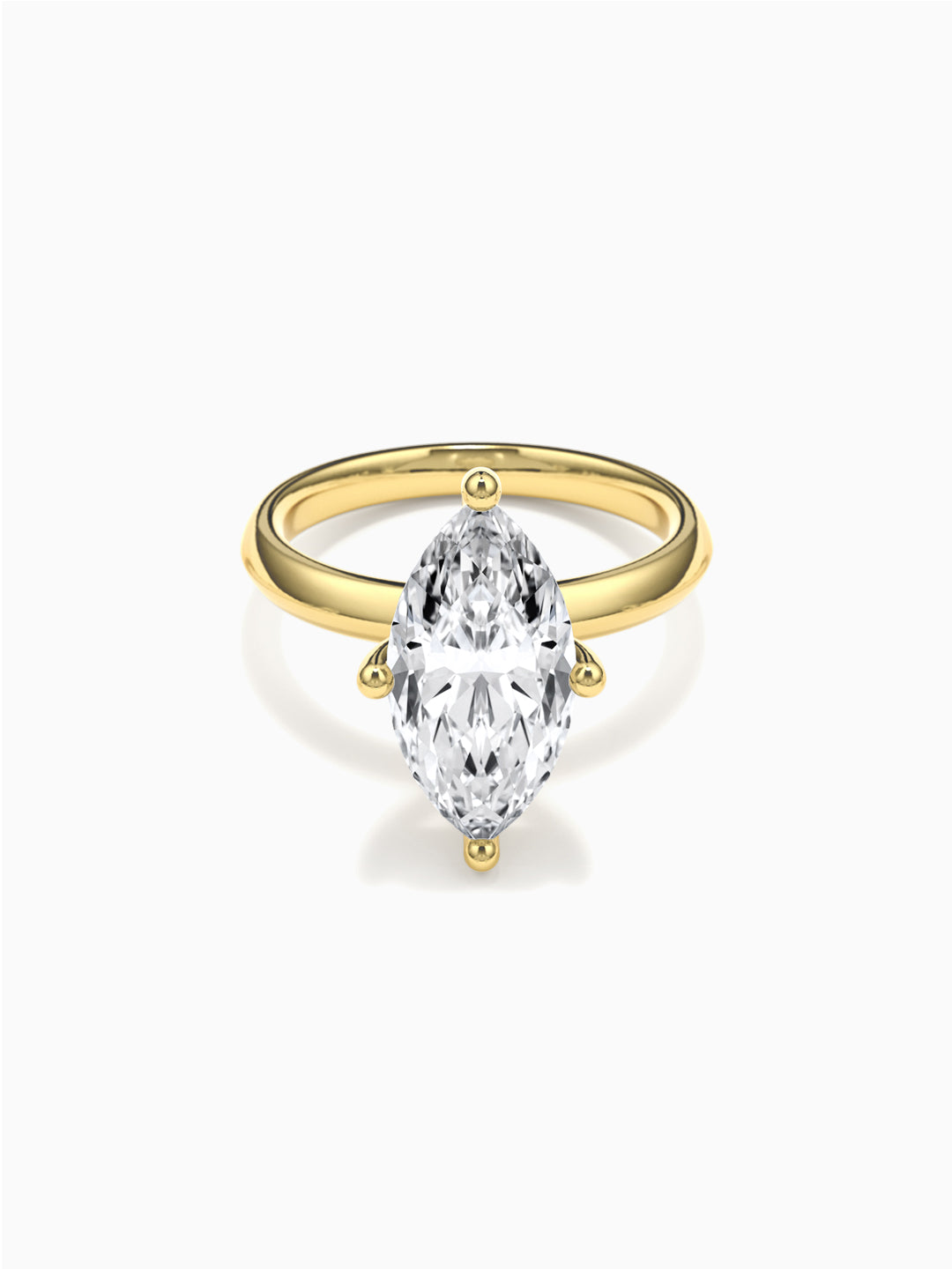 1ct Marquise Lab Grown Diamond Ring 18K Gold Set