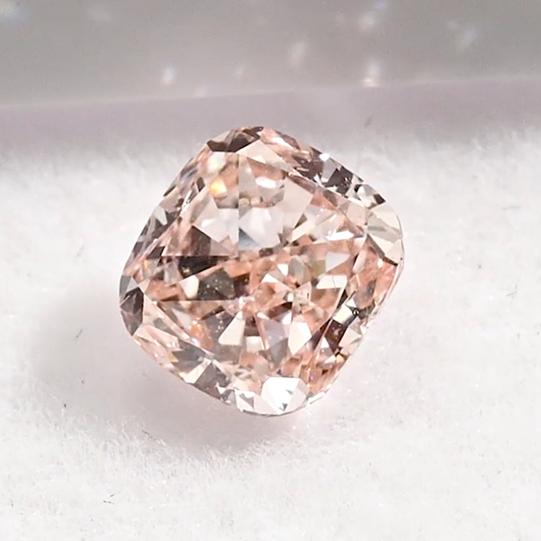 0.80 Carat Fancy Light Pink Cushion Cut Lab Grown Diamond