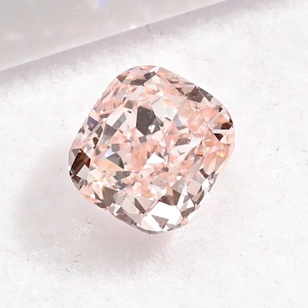 1.52 Carat Fancy Pink Cushion Cut Lab Grown Diamond