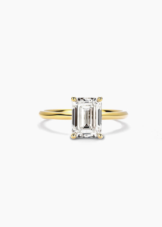 Lab-Grown Diamond Emerald Cut 18k Gold (VS F Color)