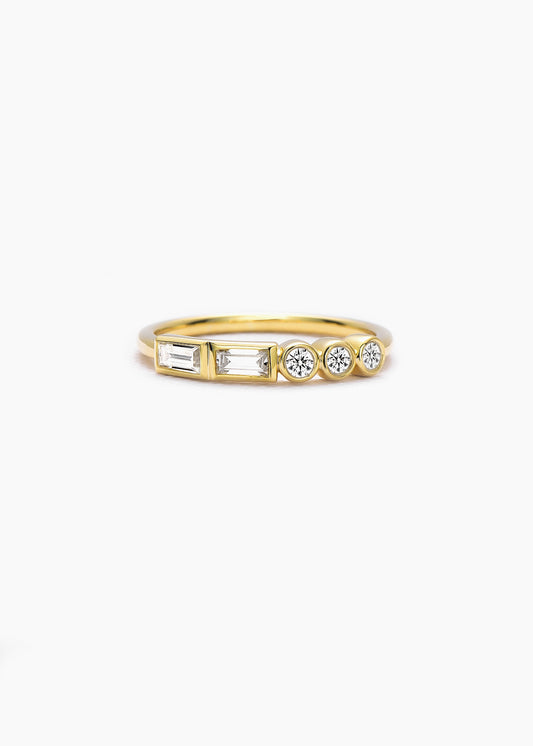 Petite Diamond Distance Ring