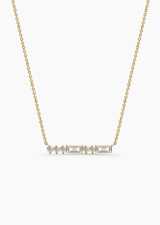 Hiamond Morse Code: LOVE Diamonds Necklace